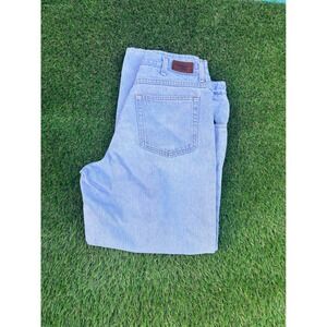 LL Bean Comfort Waist Light Wash Denim Jeans Womens 34x29 Relaxed Straight Leg